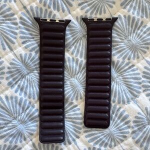 Apple Watch - Dark Cherry Leather Watch Band